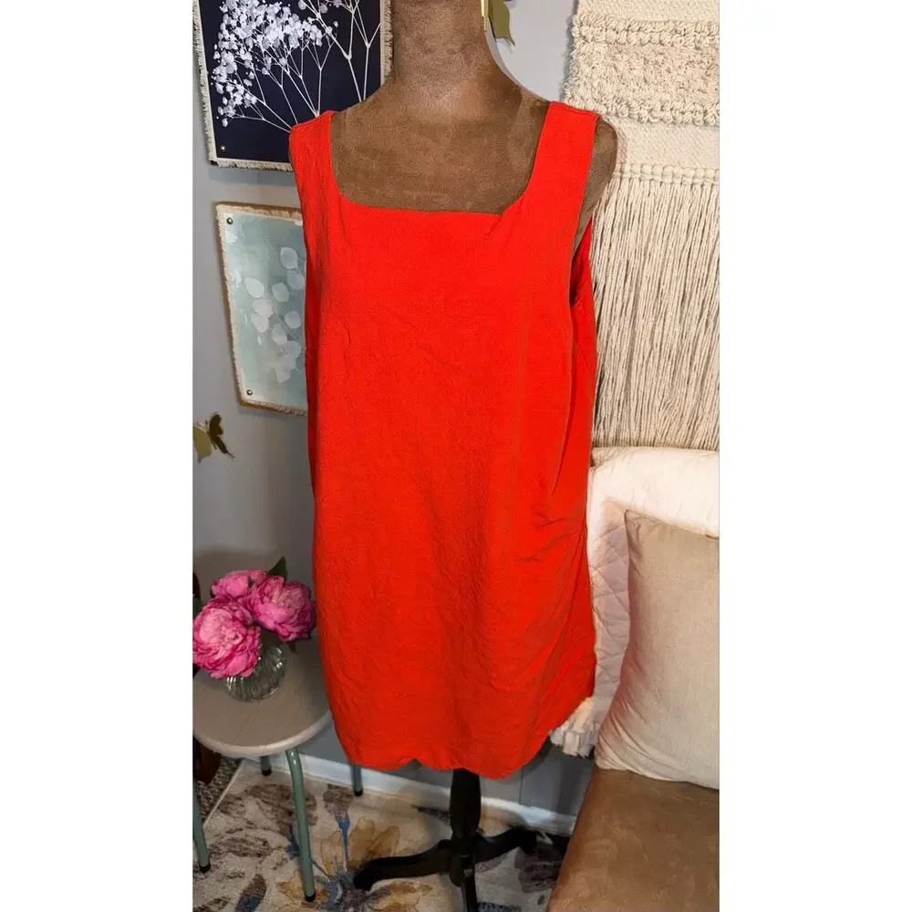 Kate Spade New York Coral Scalloped Shift Dress Large